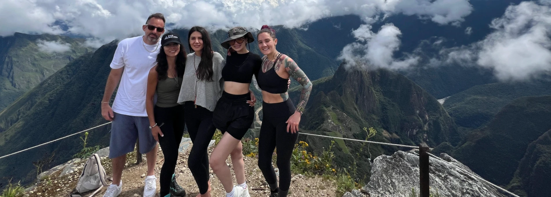 Huayna Picchu vs Machu Picchu Mountain panoramic comparison view of Machu Picchu in Peru