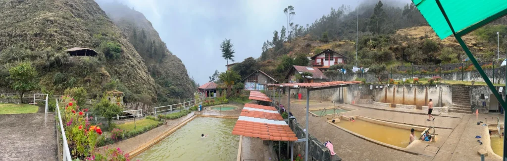 Lares hot springs Peru thermal baths in Andes mountains near Sacred Valley