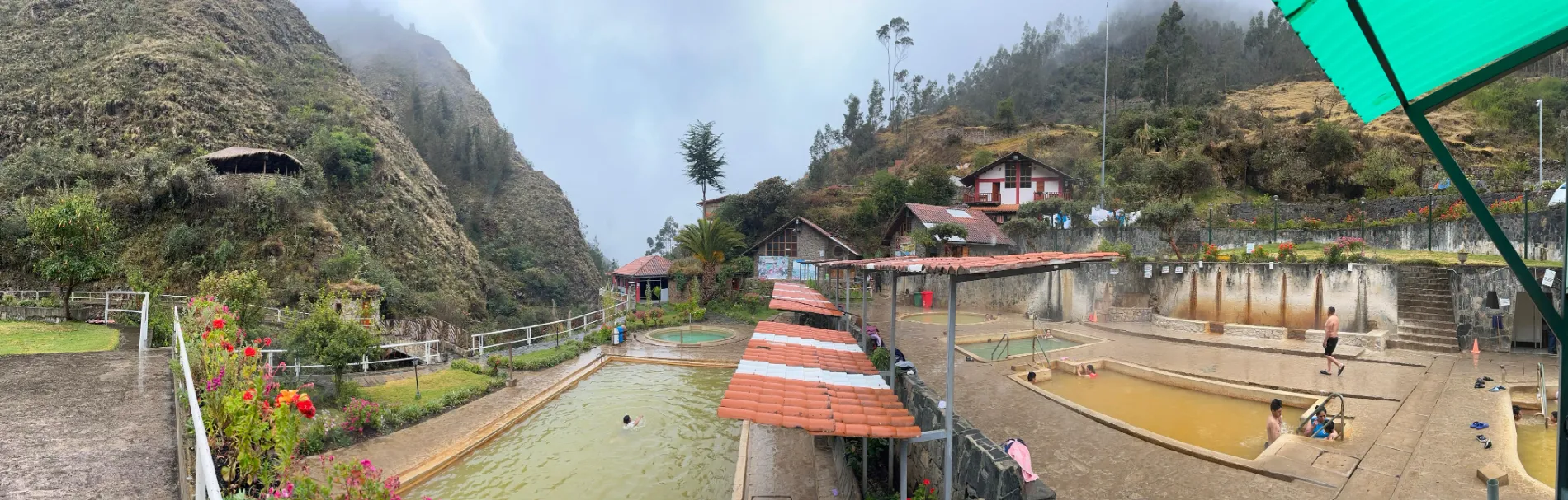 Lares hot springs Peru thermal baths in Andes mountains near Sacred Valley