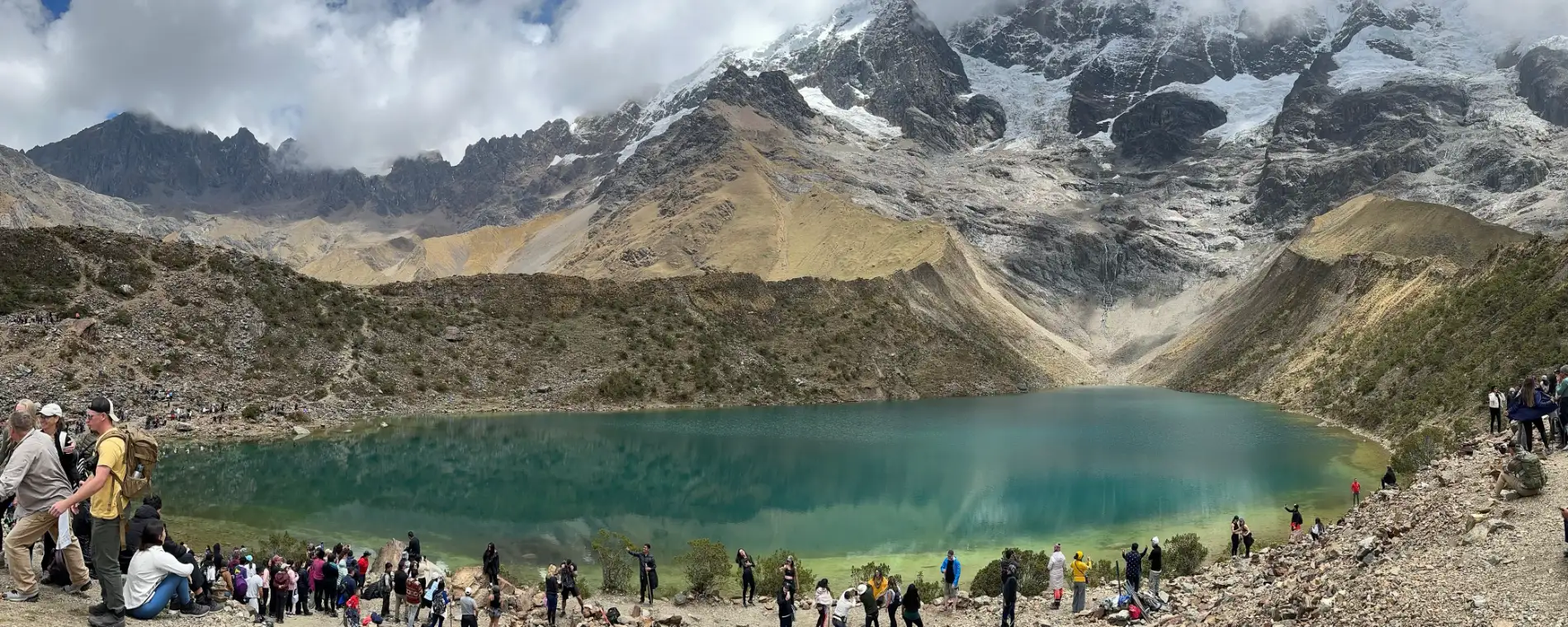 Lake Humantay Peru turquoise glacial lake surrounded by Andes mountains