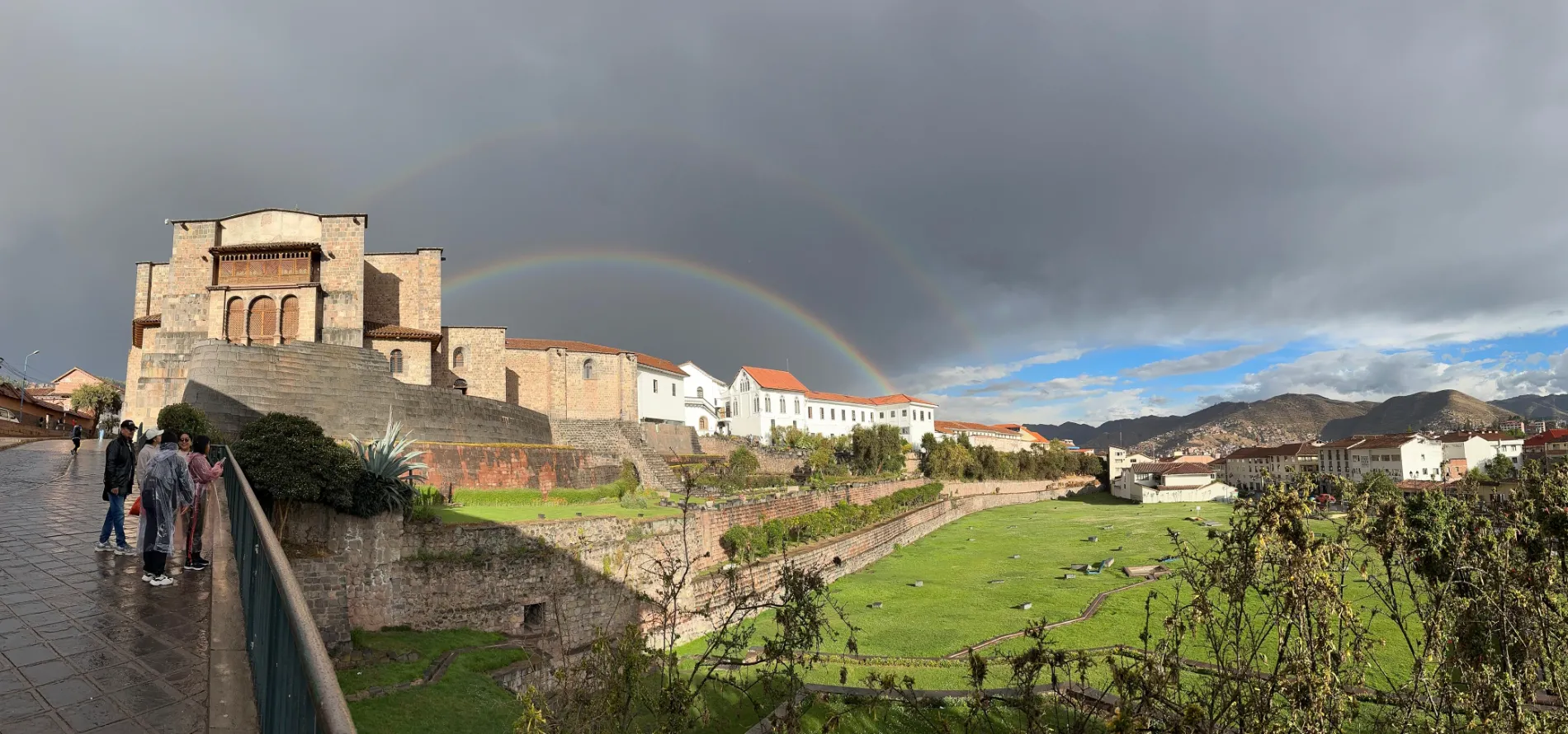 Qoricancha Cusco Inca Temple of the Sun stone walls and colonial church