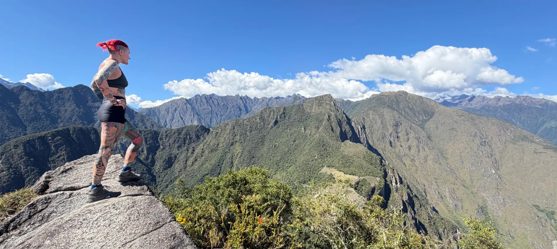 Huayna Picchu vs Machu Picchu Mountain from Huanya Picchu